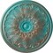 Ekena Millwork Bordeaux Ceiling Medallion (Fits Canopies up to 3 1/4"), 22 5/8"OD x 1 3/4"P, Copper Green Patina CM22BOCGS - alternate 1